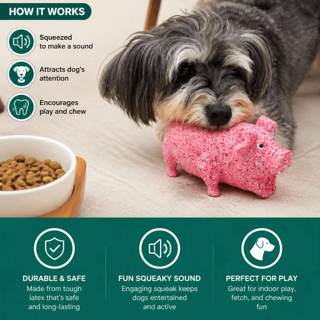 Durable Funny Sound Animal Dog Toy – Durable Latex Squeaky Chew Toy