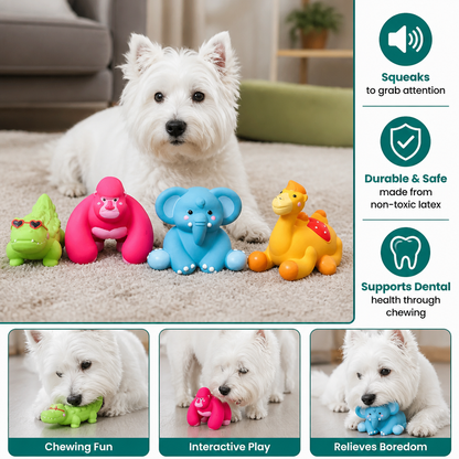 Cute Latex Chew & Squeak Dog Toy