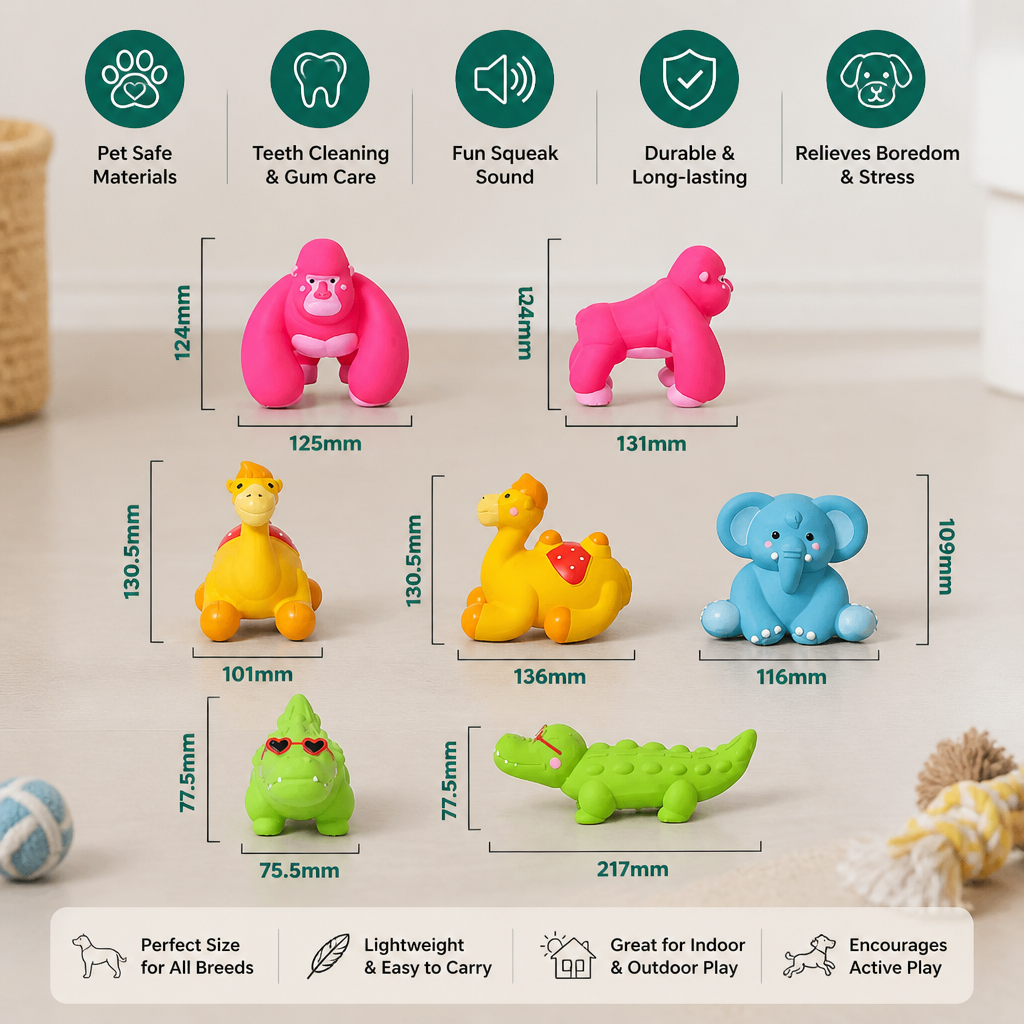 Cute Latex Chew & Squeak Dog Toy