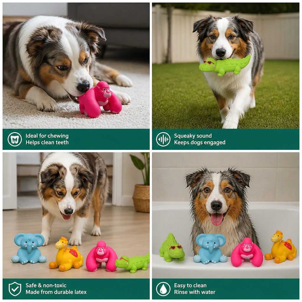 Cute Latex Chew & Squeak Dog Toy