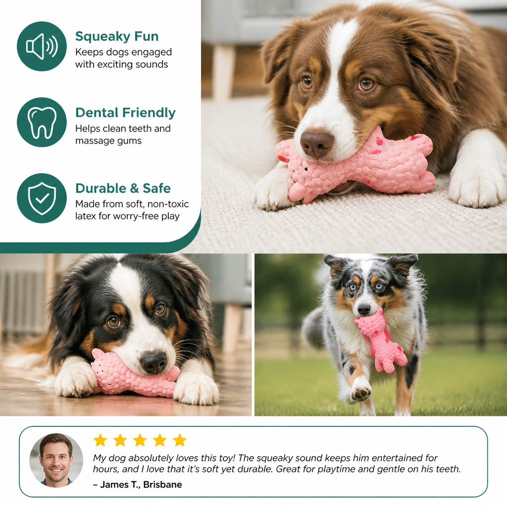 Interactive Squeaky Giraffe Toy for Dogs