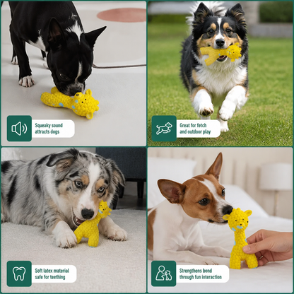 Interactive Squeaky Giraffe Toy for Dogs