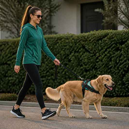 Reflective Adjustable Dog Harness with 3 Leash Clips – Padded for Walking & Training