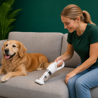 Cordless Pet Hair Hoover for Sofa and Carpet with Powerful Suction