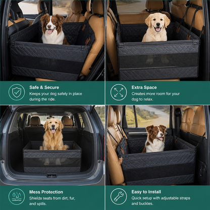 Hard Bottom Single Car Seat Extender for Dogs