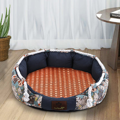 Durable Dog Bed with Pocket Function and Cauterizing Rope