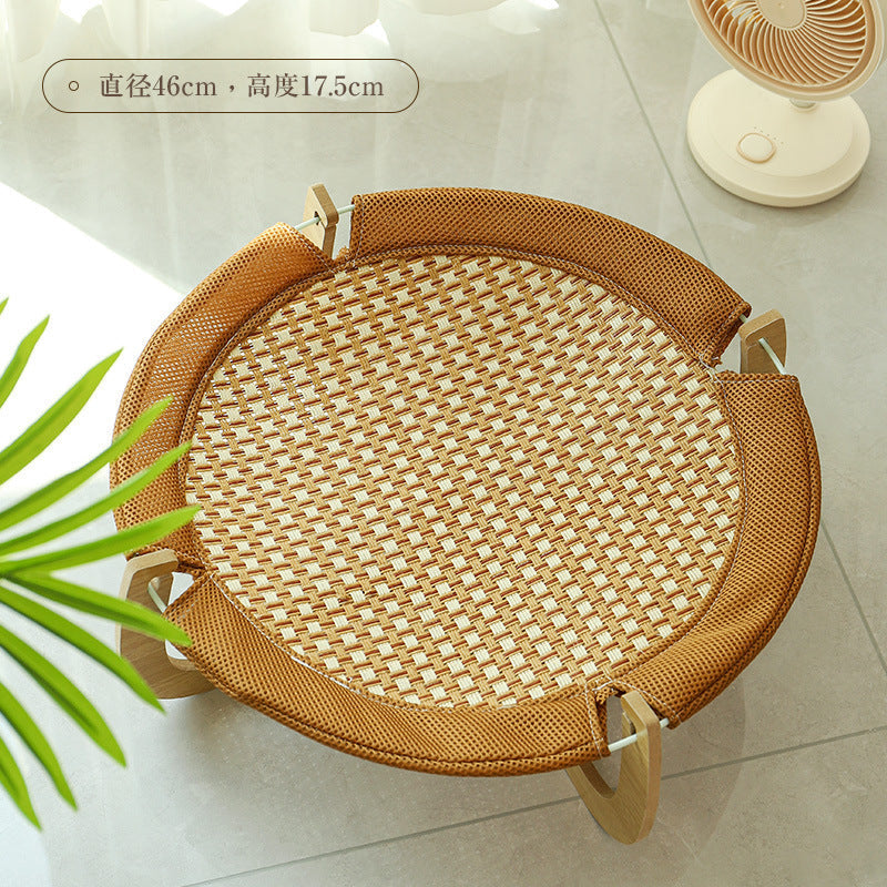 Cooling Hanging Mat for Cats in Rattan