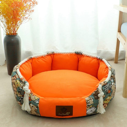 Durable Dog Bed with Pocket Function and Cauterizing Rope