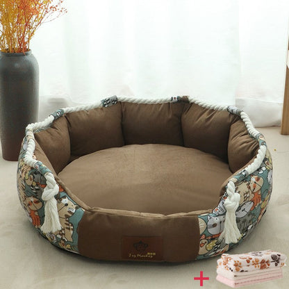 Durable Dog Bed with Pocket Function and Cauterizing Rope