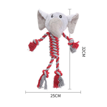 Durable Dog Toy with Plush Head