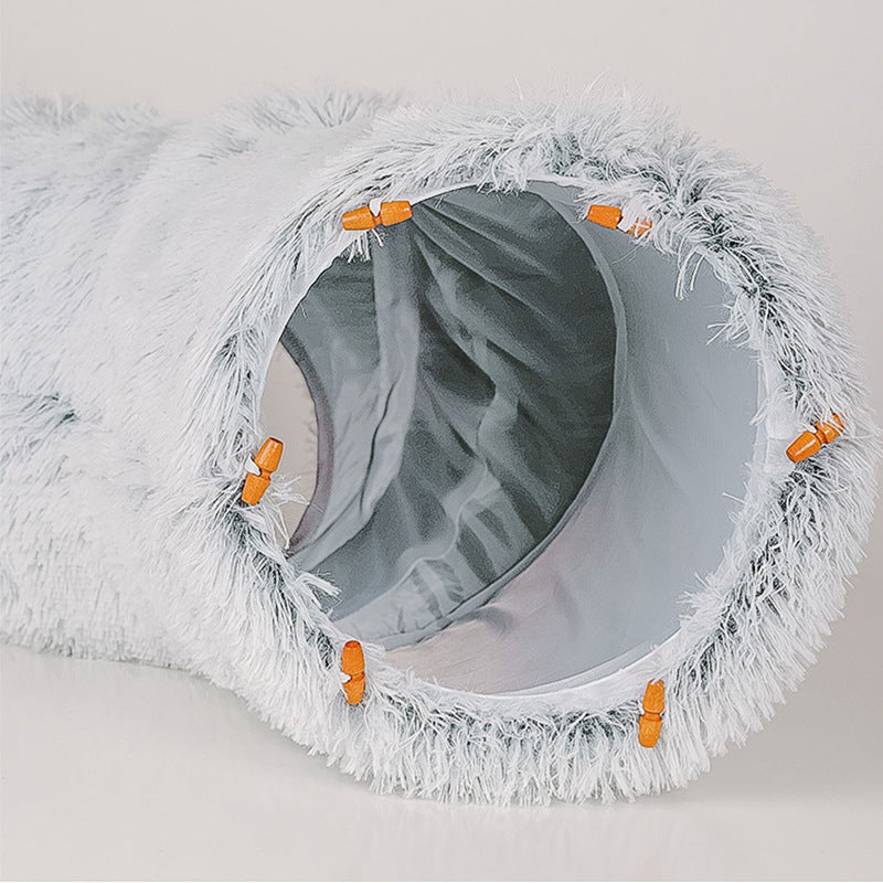 Plush Cat Tunnel with Play Bed