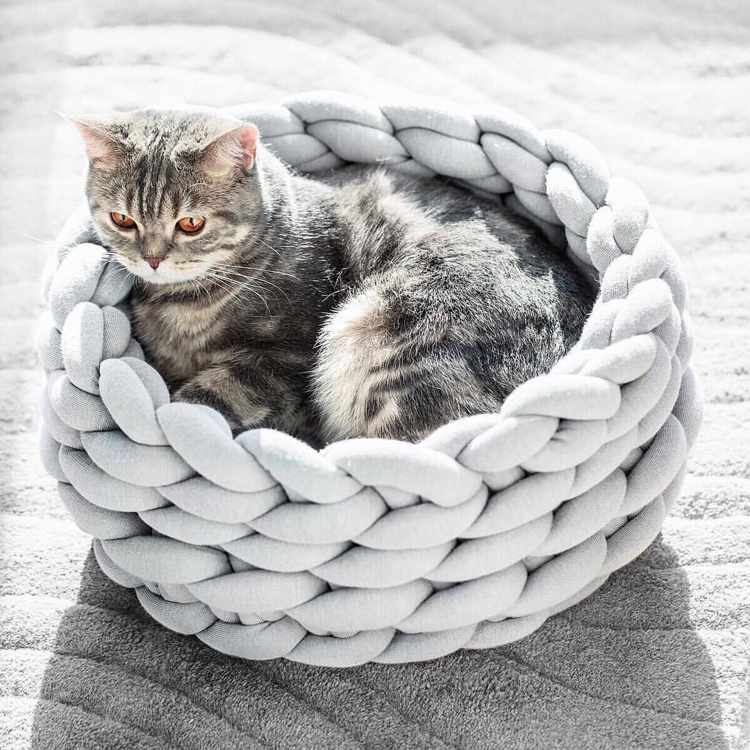Handwoven Cat Basket