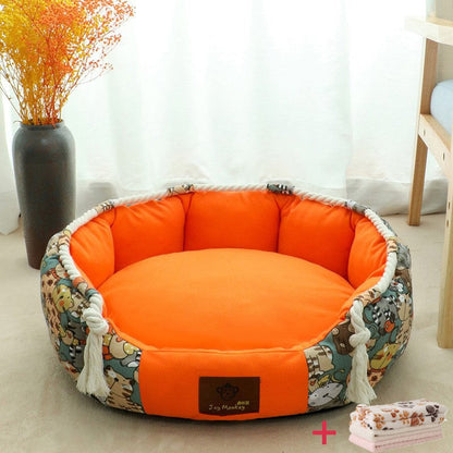 Durable Dog Bed with Pocket Function and Cauterizing Rope