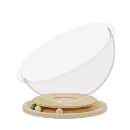 Comfortable Ball for Cats with Integrated Play Station
