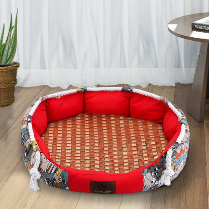 Durable Dog Bed with Pocket Function and Cauterizing Rope