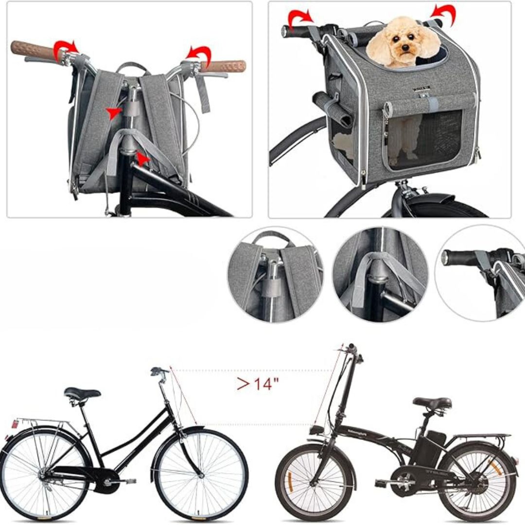 3-in-1 Bicycle Dog Carrier Bag