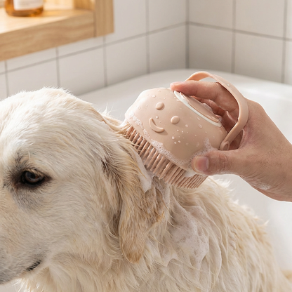 Practical 2-in-1 Professional Dog Bath Brush – Deep Cleaning & Massage in One Step