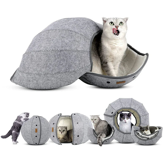 5-in-1 Cat Bed with Tunnel and Toys