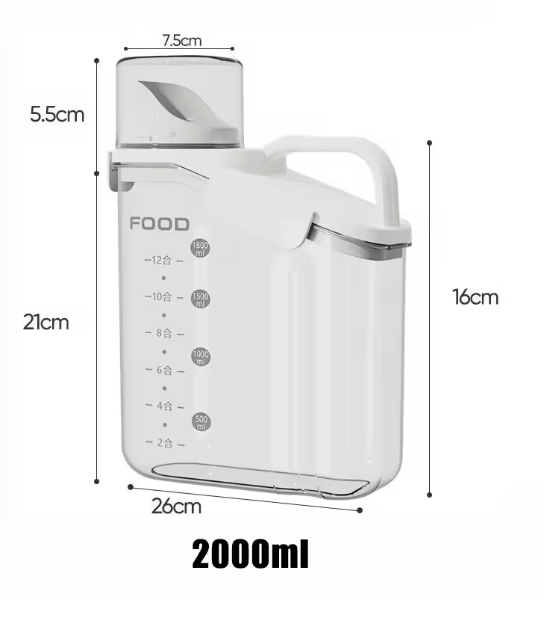 Airtight Pet Food Container With Built-In Dispenser