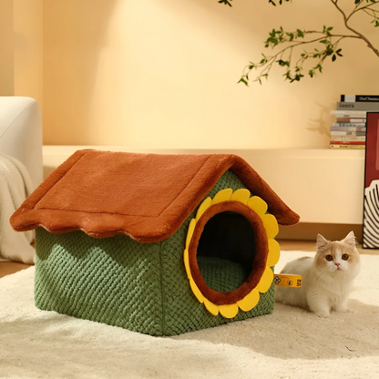Comfortable Plush Tent Bed for Cats