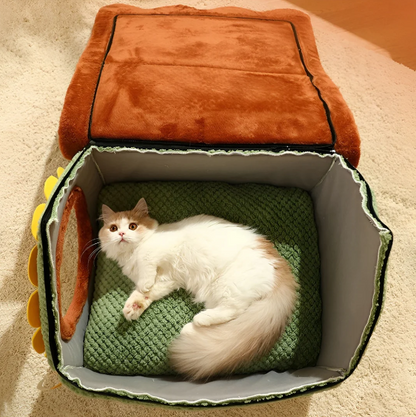 Comfortable Plush Tent Bed for Cats