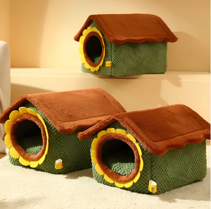 Comfortable Plush Tent Bed for Cats