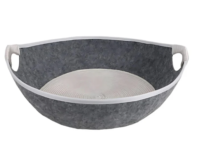 Comfortable Felt Cat Bed with Carry Handles