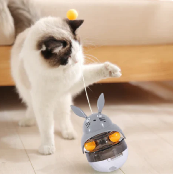 Interactive Treat Toy With Swinging Function For Cats