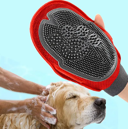 Dog Bath Mitt - Massage and Coat Brush for Dogs for Gentle Cleaning and Care