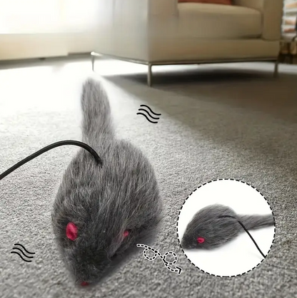 Interactive Cat Toys - Mouse Toy with Pull Cord