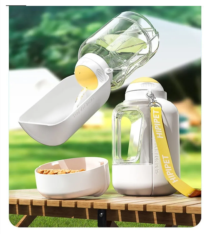 2-in-1 Dog Bottle – Water Bottle with Bowl for Travel