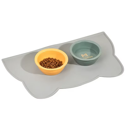 Cat Bowl Mat with Non-Slip Bottom