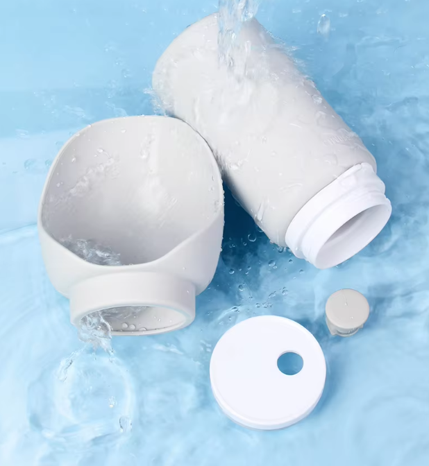Travel Water Bottle with Collapsible Bowl