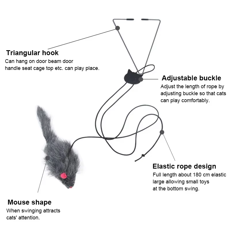 Interactive Door Toy - Jumping Mouse for Active Cats