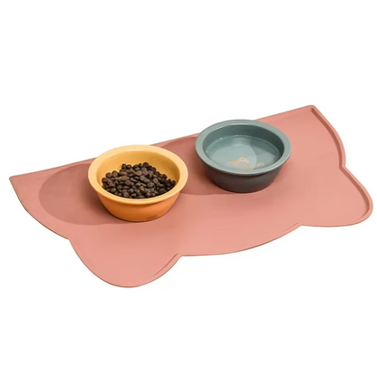 Cat Bowl Mat with Non-Slip Bottom