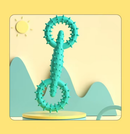 Dog Teething Ring Toy - Tooth Cleaning and Chewing Fun