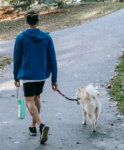 Portable Water Bottle for Dogs - Leak-Proof Travel Dispenser with Integrated Bowl
