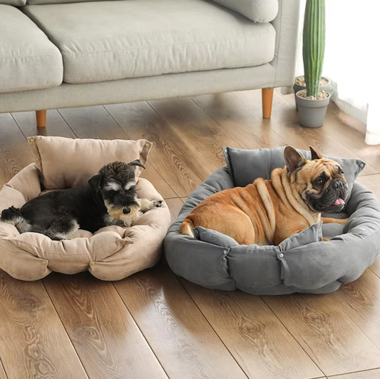 Cozy Dog Bed with Cushion - Soft and Washable Pet Bed for Dogs and Cats