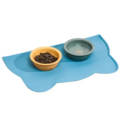Cat Bowl Mat with Non-Slip Bottom