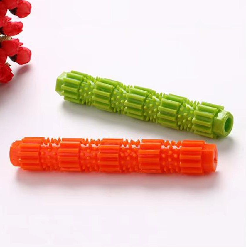 Dog Chew Toy - Durable Teething Stick with Treat Function and Dental Hygiene Effect