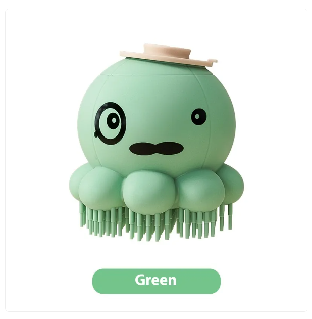 Silicone Pet Brush with Foam Dispenser - Effective Coat Care for Dogs and Cats