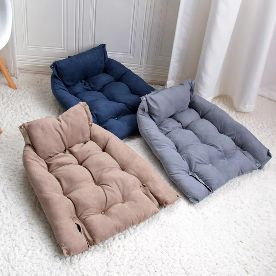Cozy Dog Bed with Cushion - Soft and Washable Pet Bed for Dogs and Cats