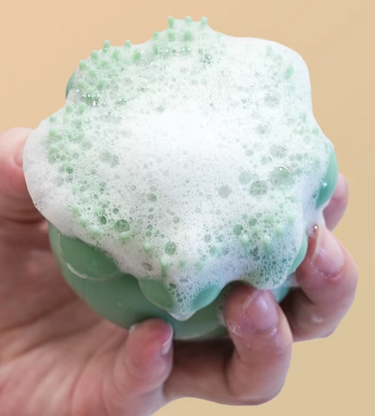 Silicone Pet Brush with Foam Dispenser - Effective Coat Care for Dogs and Cats