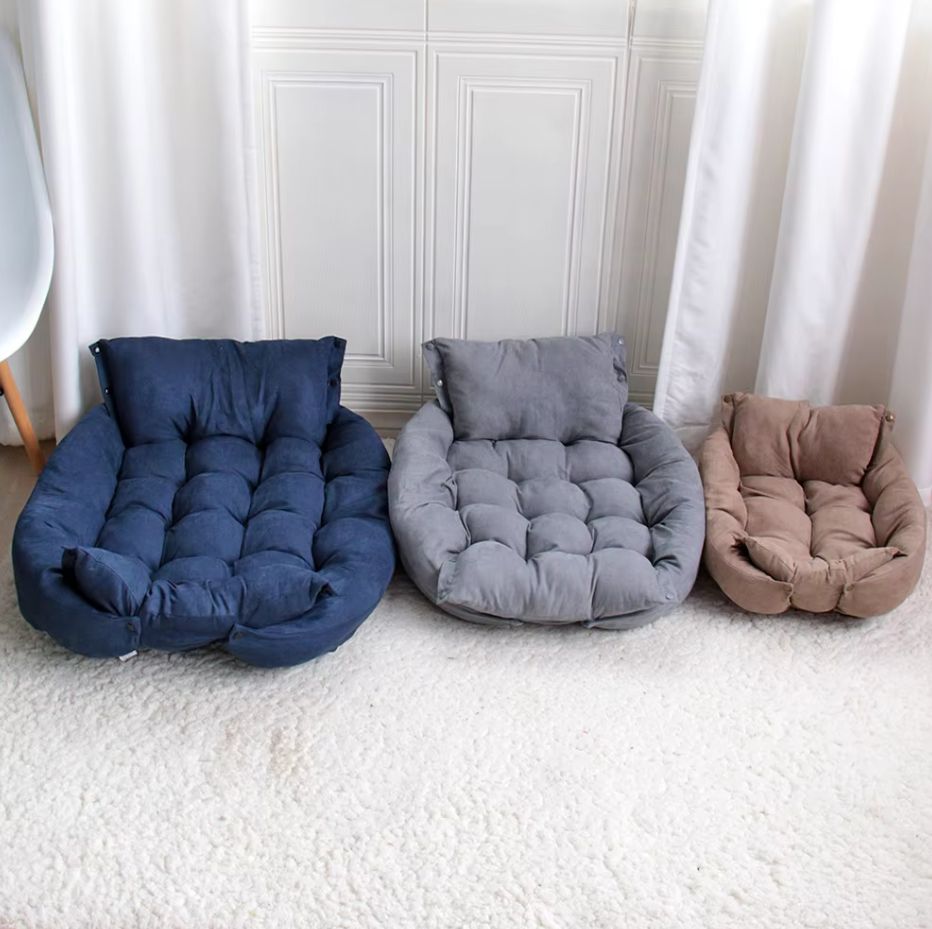 Cozy Dog Bed with Cushion - Soft and Washable Pet Bed for Dogs and Cats