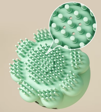 Silicone Pet Brush with Foam Dispenser - Effective Coat Care for Dogs and Cats