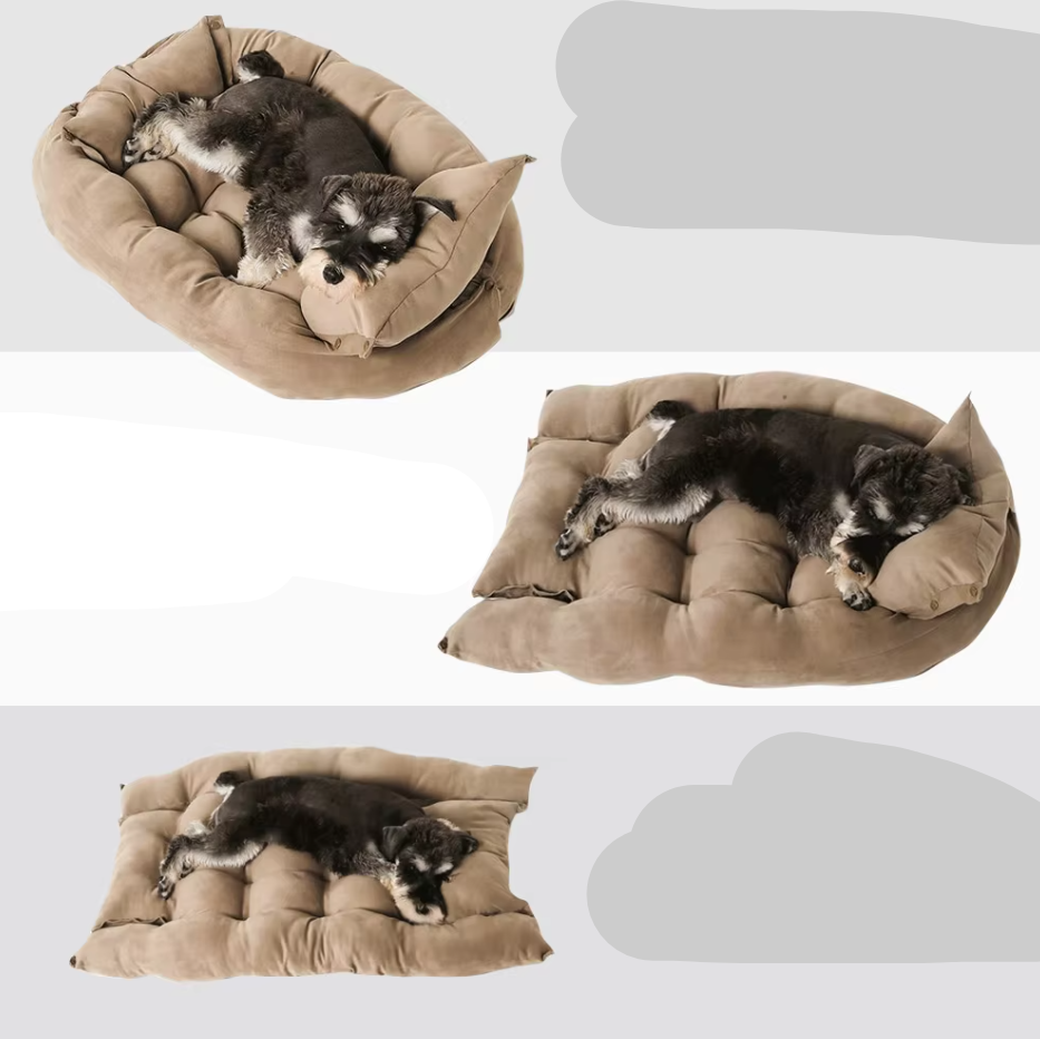Cozy Dog Bed with Cushion - Soft and Washable Pet Bed for Dogs and Cats