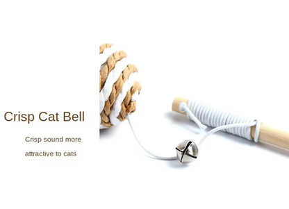Interactive Cat Toys – Natural Toys with Feathers and Bells