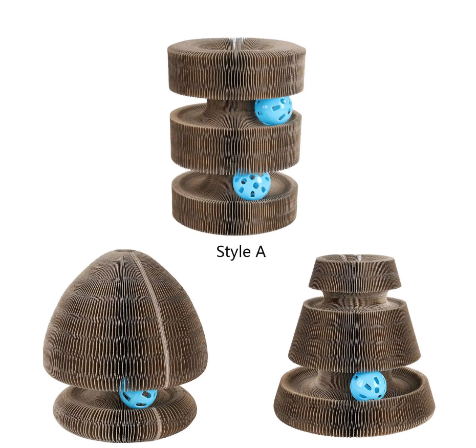 Cat Scratching Toys - With Interactive Ball for Fun Scratching in Different Styles