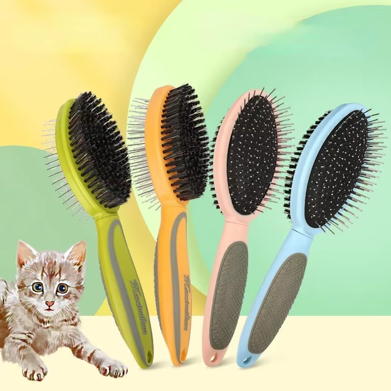 Double-Sided Pet Brush – Gentle and Effective Coat Care for Dogs and Cats