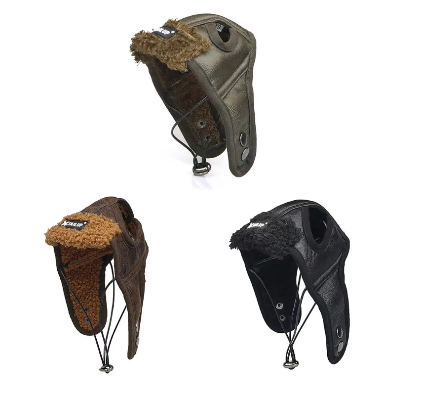 Winter Leather Ear Muffs with Soft Lining